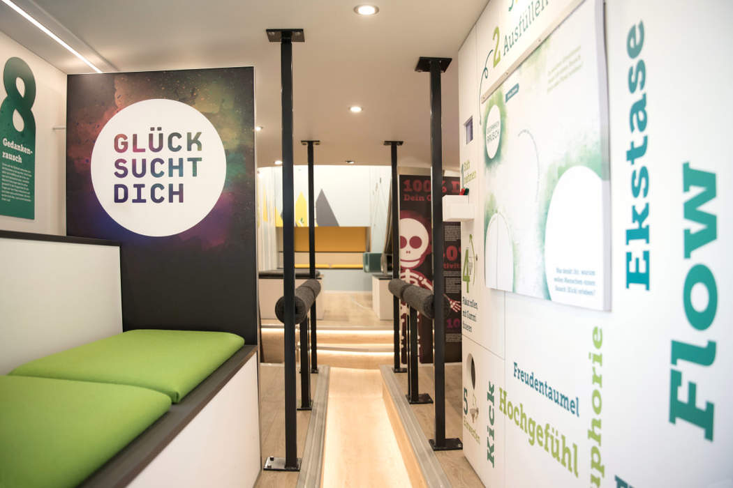 Glück Sucht Dich - Eine mobile Ausstellung zur Suchtprävention - Technische Umsetzung Lichtkonzept
